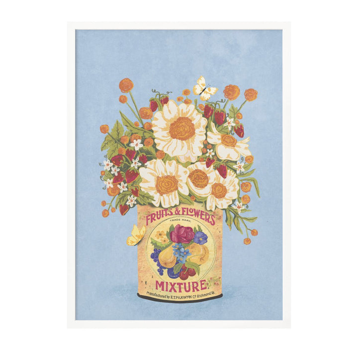 Cuadro "Flowers in a vintage tea can"