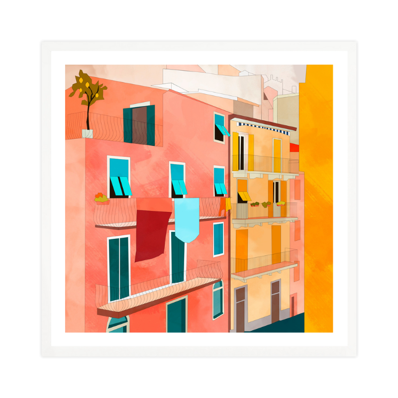 Cuadro "Little Italy Houses"