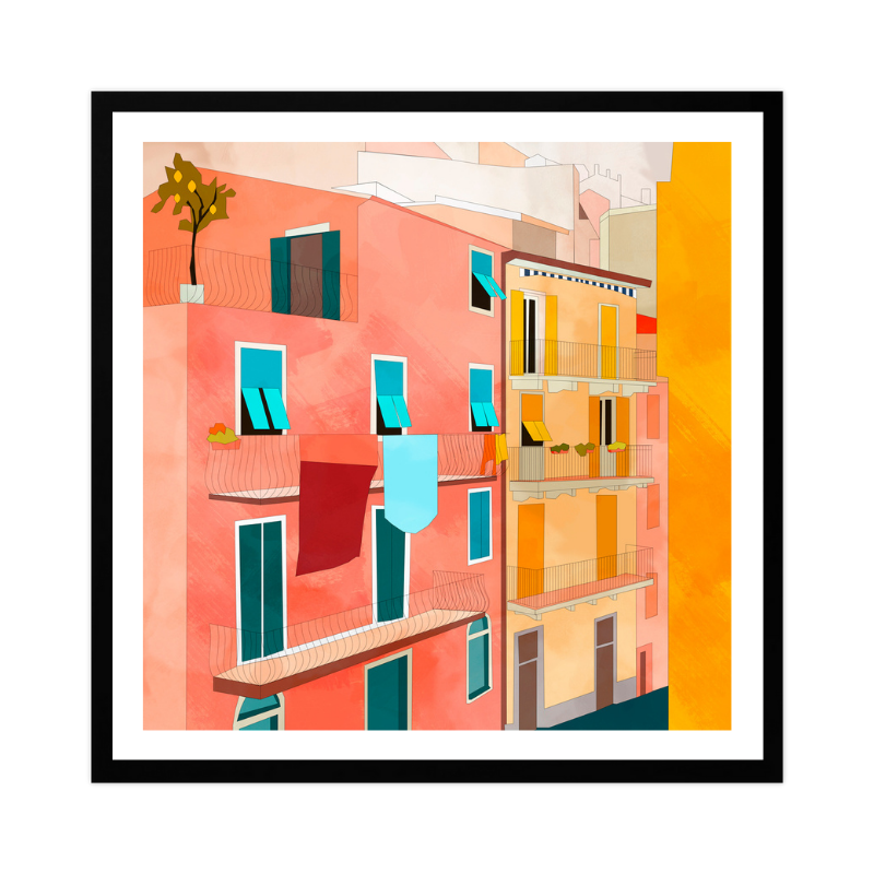 Cuadro "Little Italy Houses"