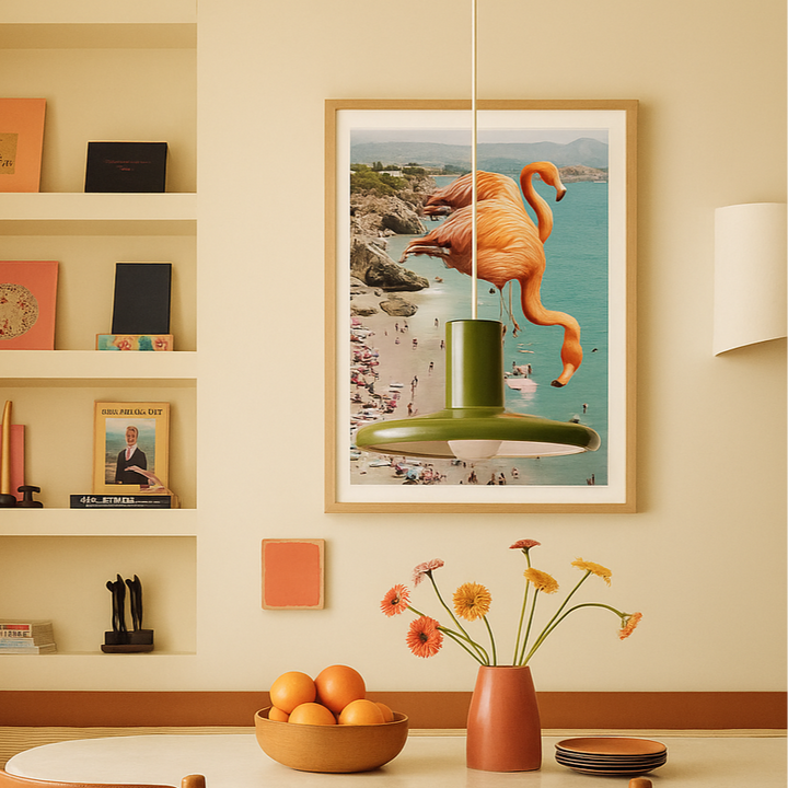 Cuadro "Flamingos On the Beach"