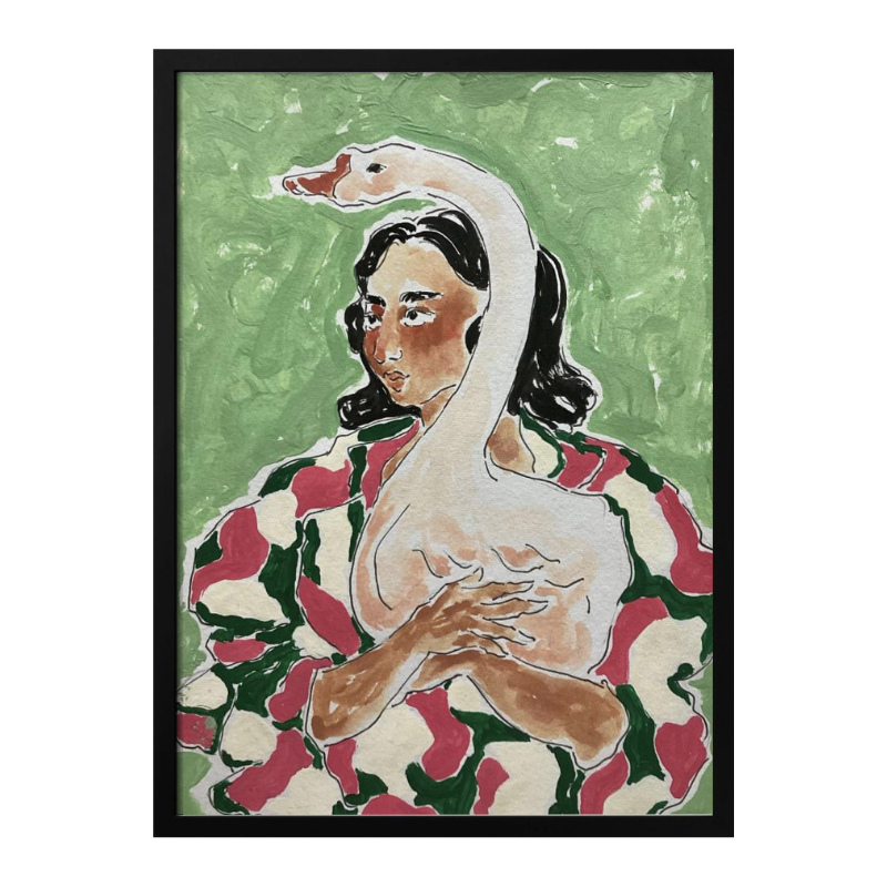 Cuadro "Girl With Swan"