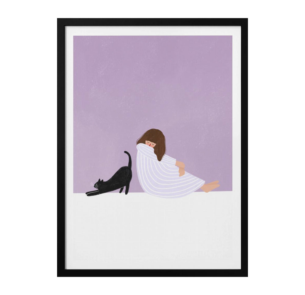 Cuadro "Girl and Cat"
