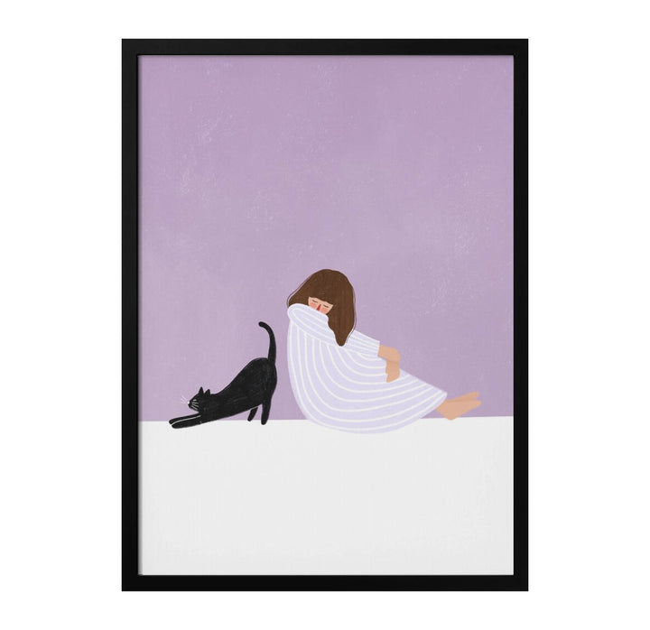 Cuadro "Girl and Cat"