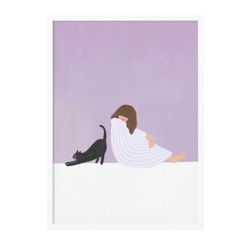 Cuadro "Girl and Cat"