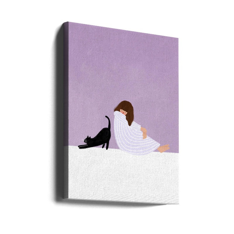 Cuadro "Girl and Cat"