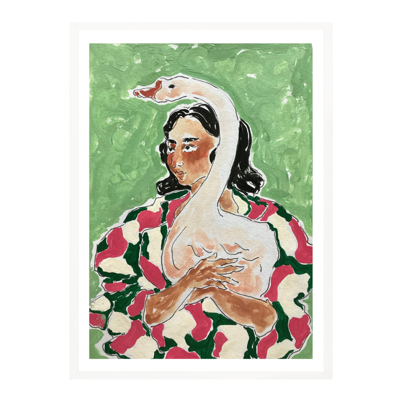 Cuadro "Girl With Swan"