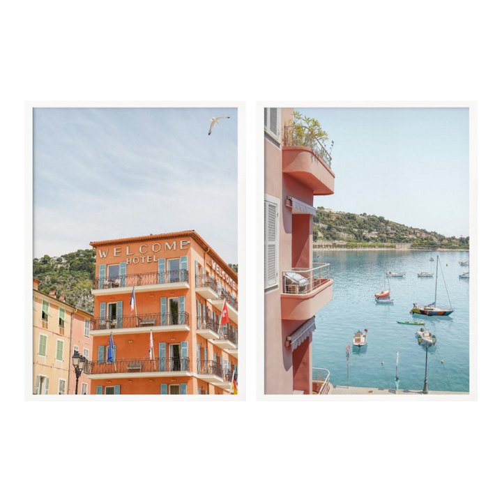 Set de cuadros "French Riviera Glow"