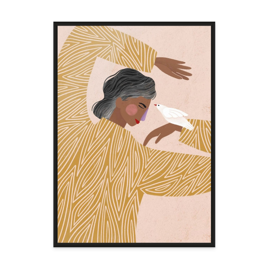 Cuadro "The Woman With The Bird"