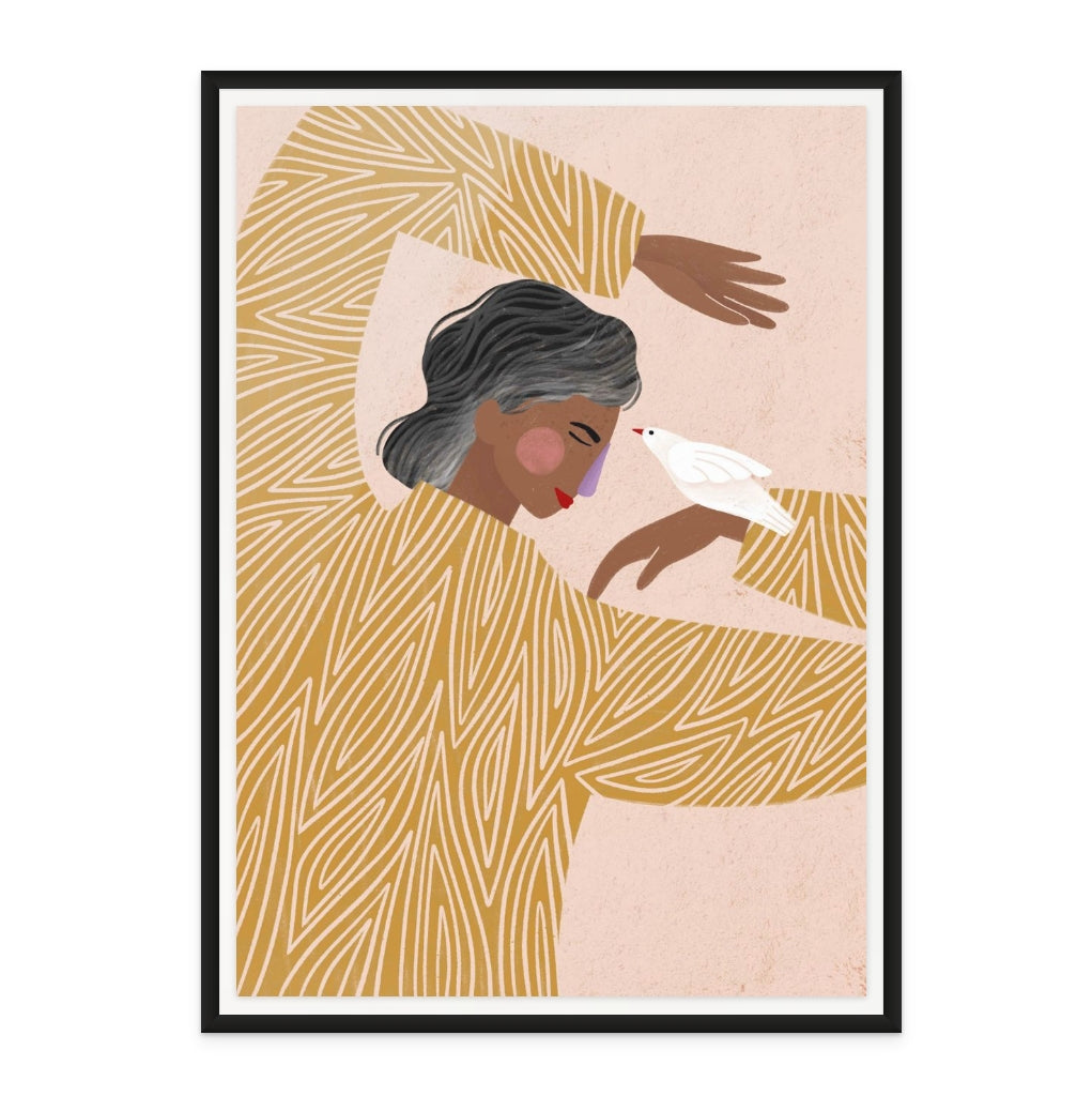 Cuadro "The Woman With The Bird"