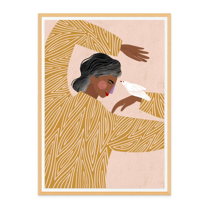 Cuadro "The Woman With The Bird"