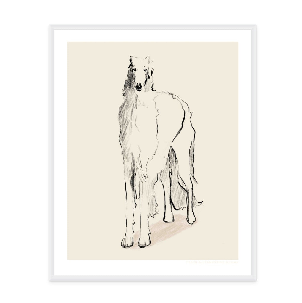 Cuadro "Pandc Borzoi russian"