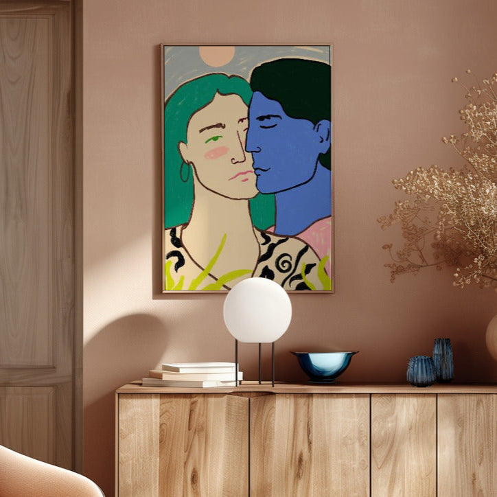 Cuadro "Lovers Under the Moon"