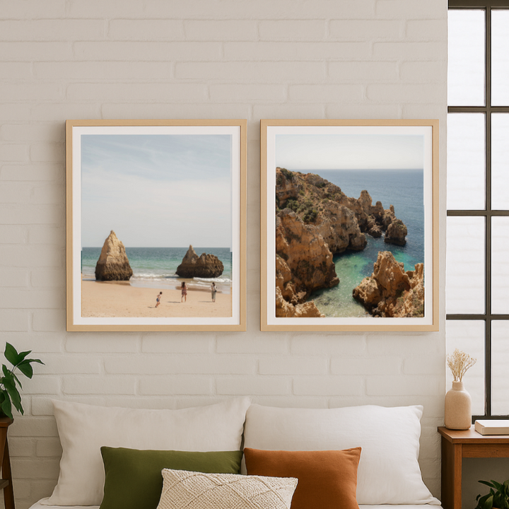 Set de cuadros "Golden Algarve Escape"