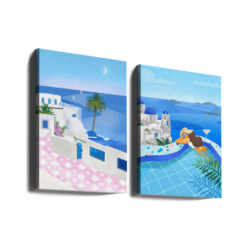 Set de cuadros "Mediterranean Dreams"