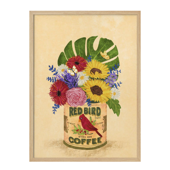 Cuadro "Flowers In a Vintage Coffee Can"