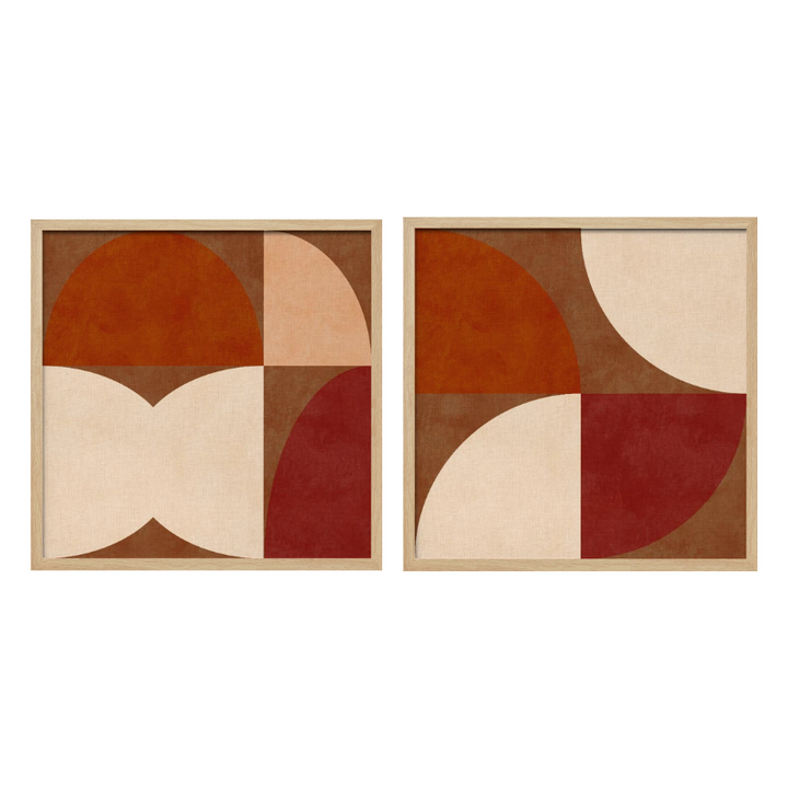 Set de cuadros "Autumn Mid Century Earthy"