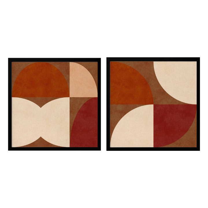 Set de cuadros "Autumn Mid Century Earthy"
