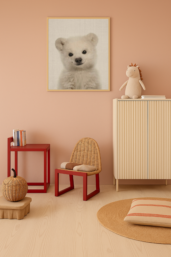 Cuadro "Peekaboo Baby Polar Bear"