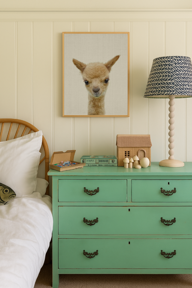 Cuadro "Peekaboo Baby Llama"