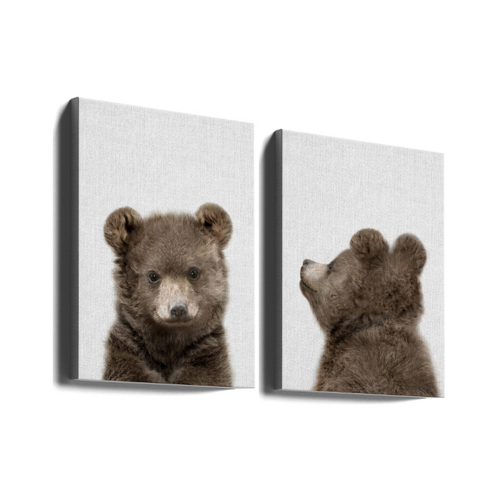 Set de cuadros "Peekaboo Baby Bear"