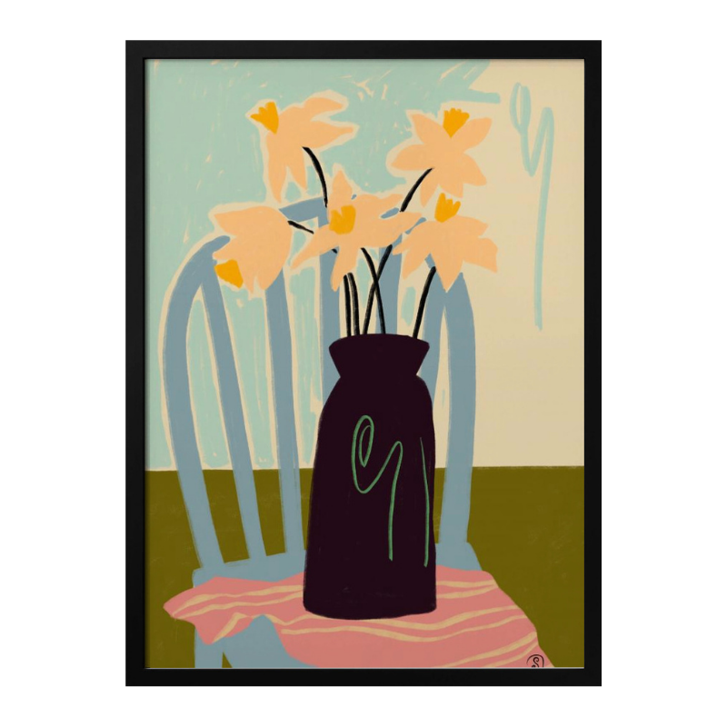 Cuadro "Minimalist Still Life With Flowers"