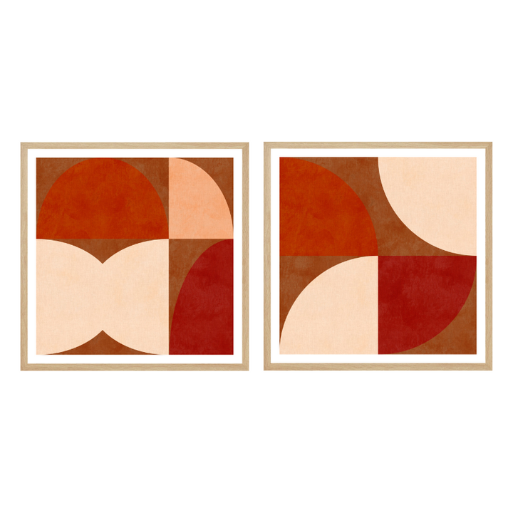 Set de cuadros "Autumn Mid Century Earthy"