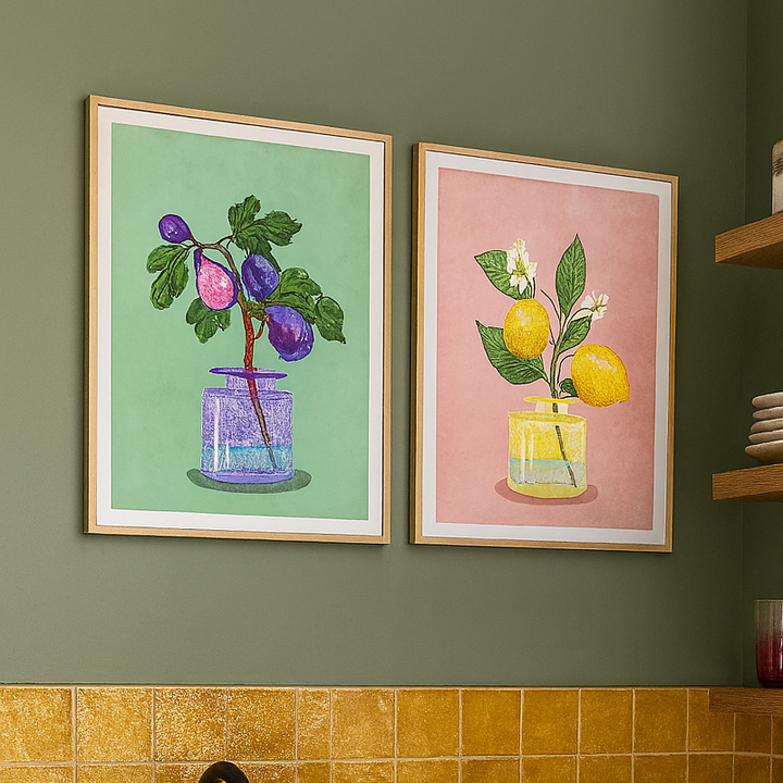 Set de cuadros "Fruitful Stems"