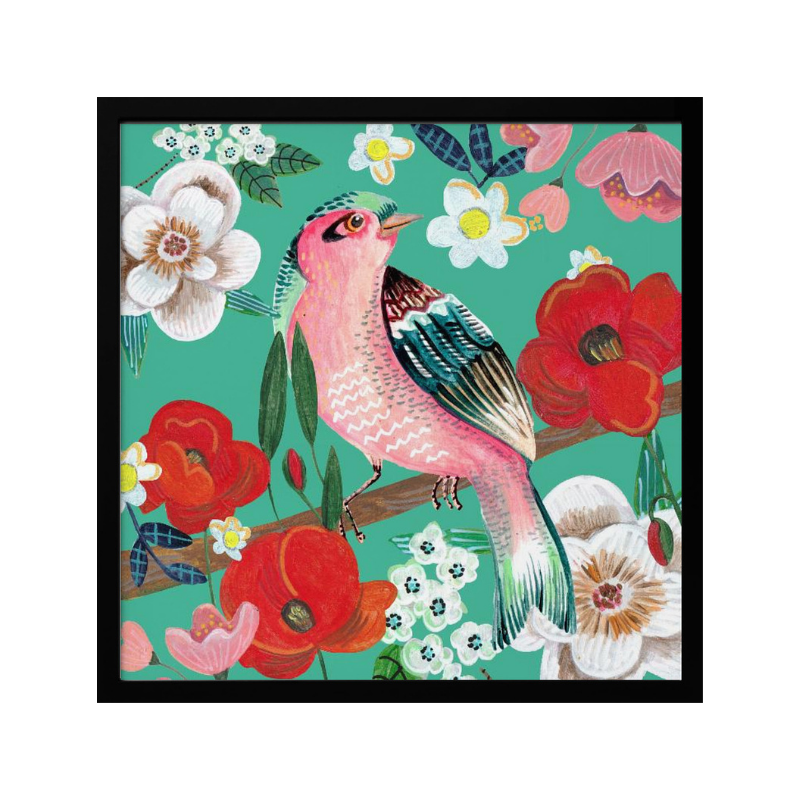 Cuadro "Bird and Flowers"