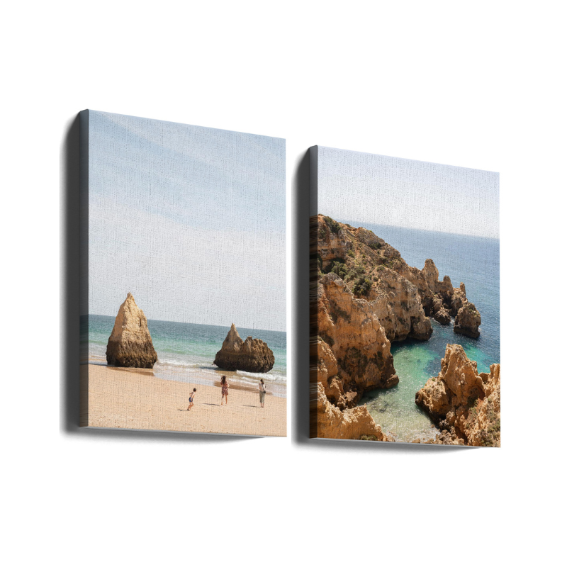 Set de cuadros "Golden Algarve Escape"