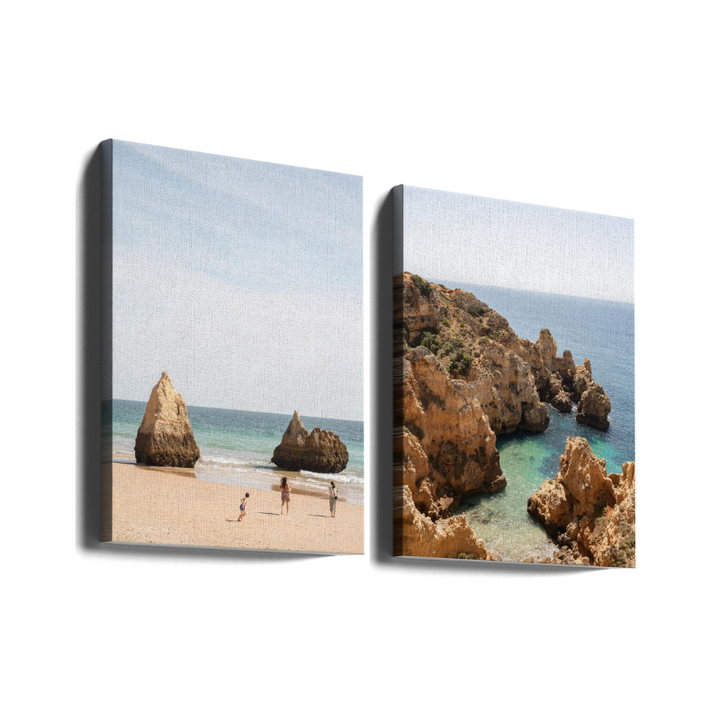 Set de cuadros "Golden Algarve Escape"