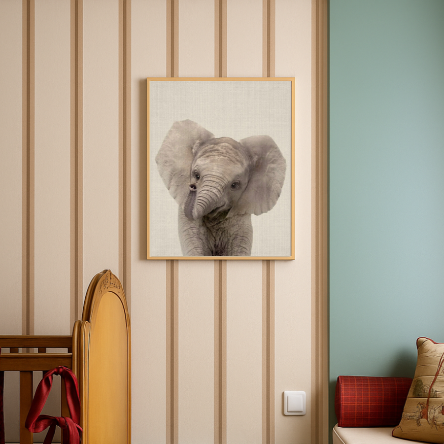 Cuadro "Peekaboo Baby Elephant"