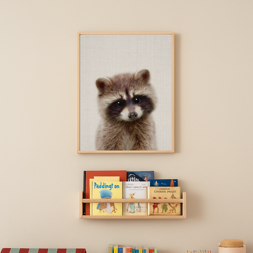 Cuadro "Peekaboo Raccoon"