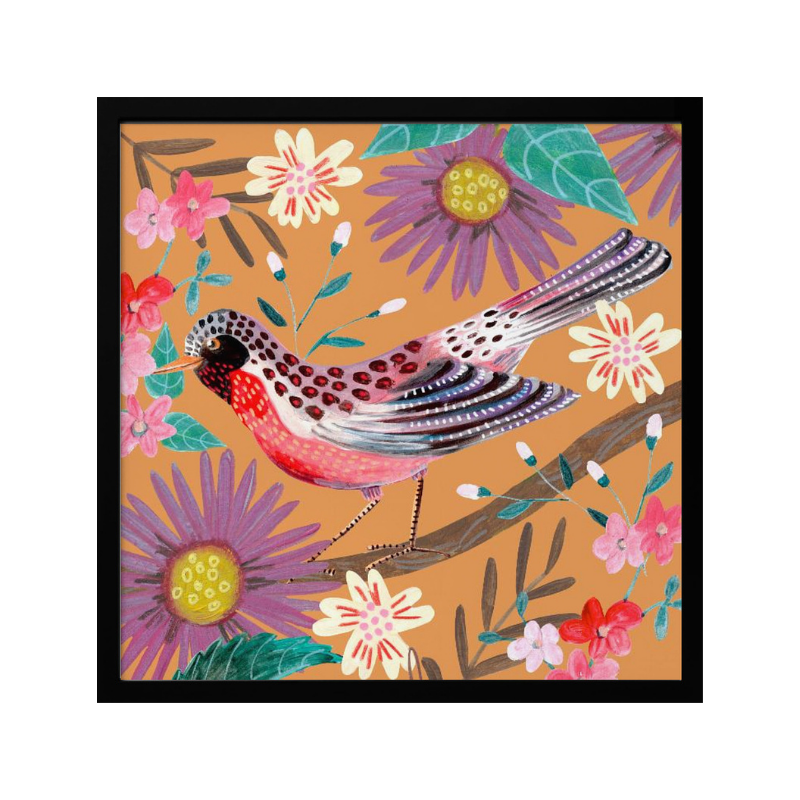 Cuadro "Bird and Flowers II"