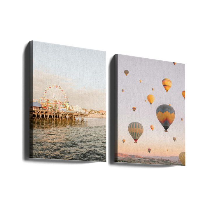 Set de cuadros "Golden Hour Dreams"