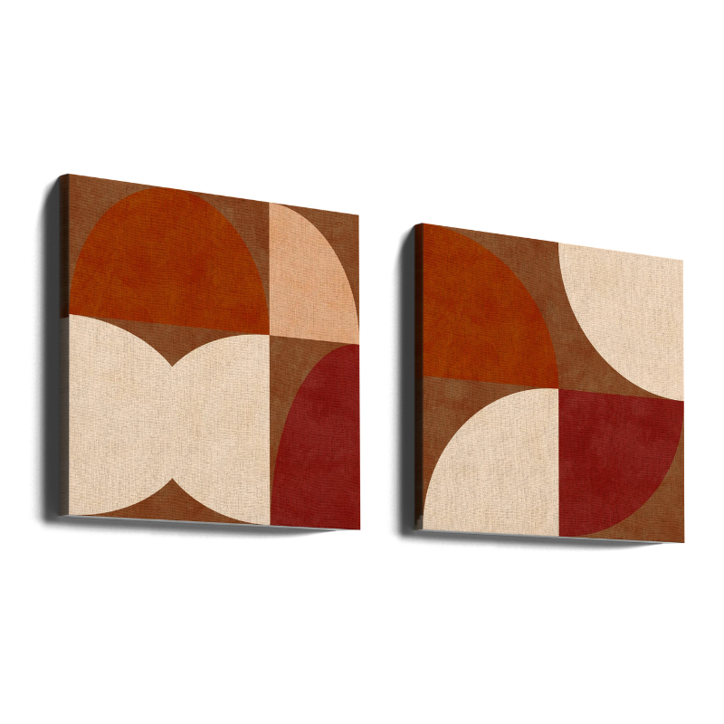 Set de cuadros "Autumn Mid Century Earthy"