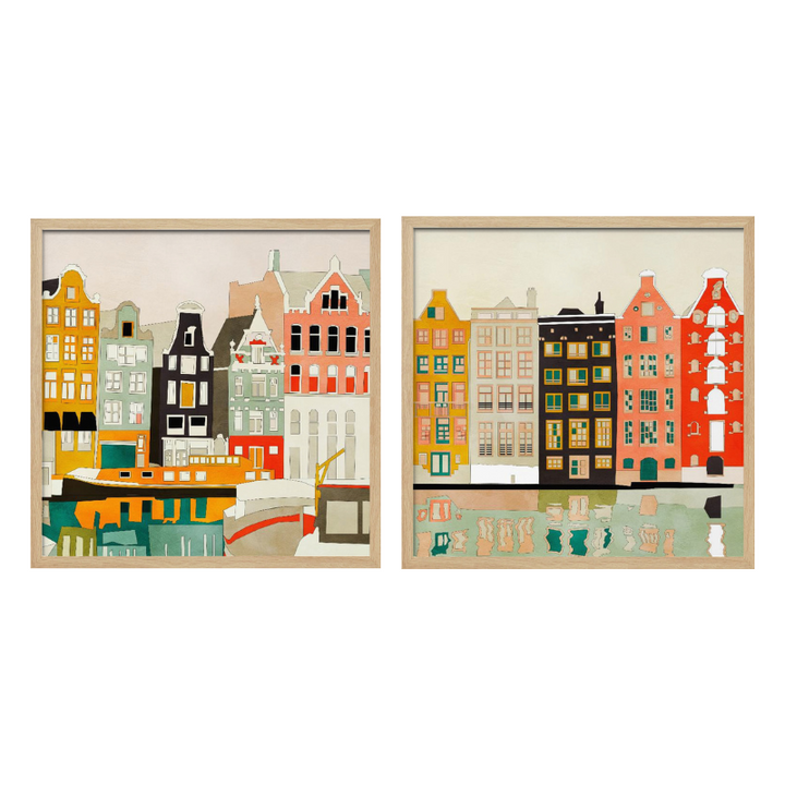 Set de cuadros "Amsterdam Houses"