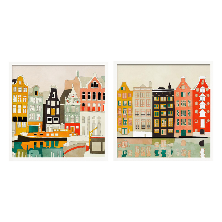 Set de cuadros "Amsterdam Houses"
