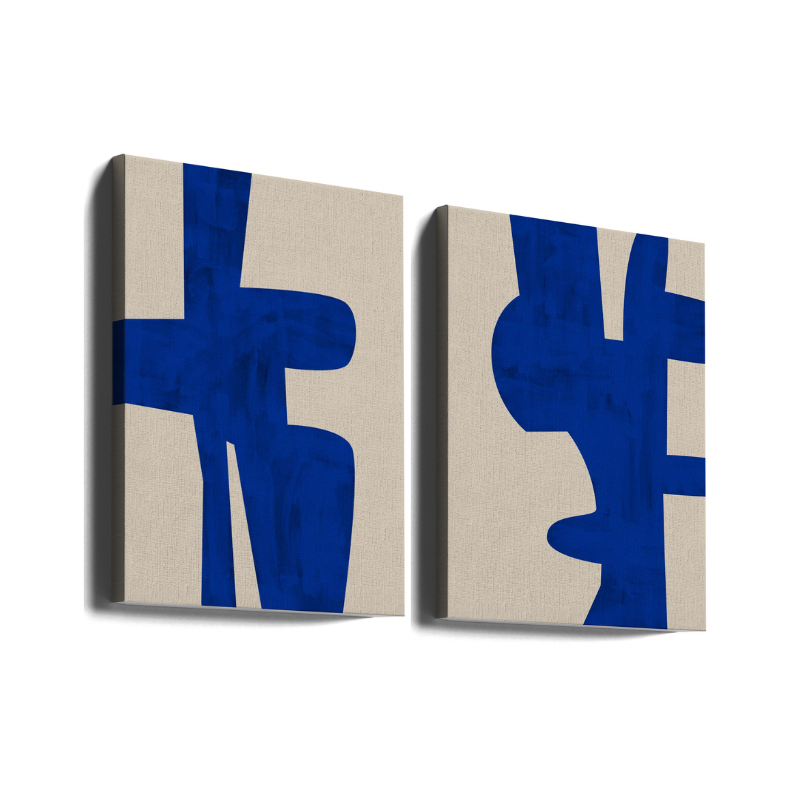 Set  de cuadros "Blue illusions"