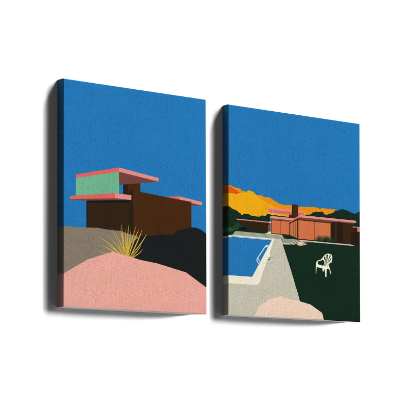 Set de cuadros "Kaufmann Desert House"