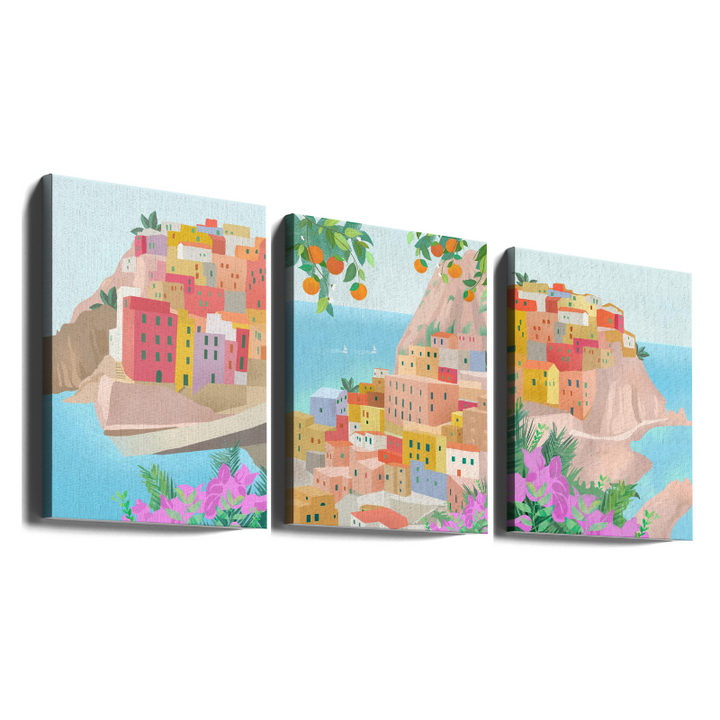 Set de cuadros "Italian Riviera Vibes"