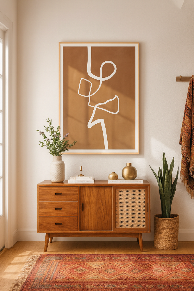 Cuadro "Brown Single Line"