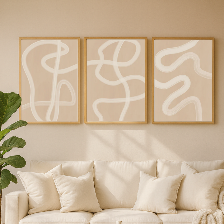 Cuadro "White Brush Stroke Poster No.1"