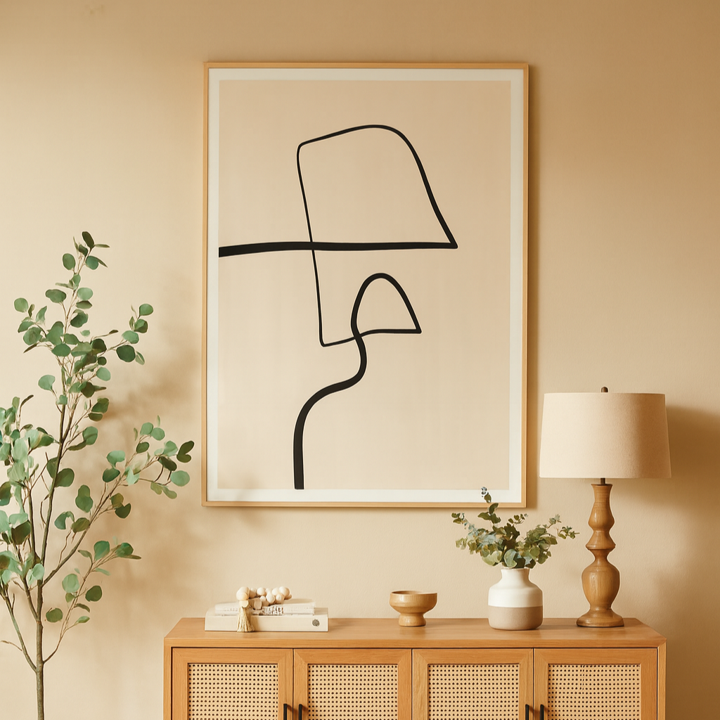 Cuadro "Single Black Line"