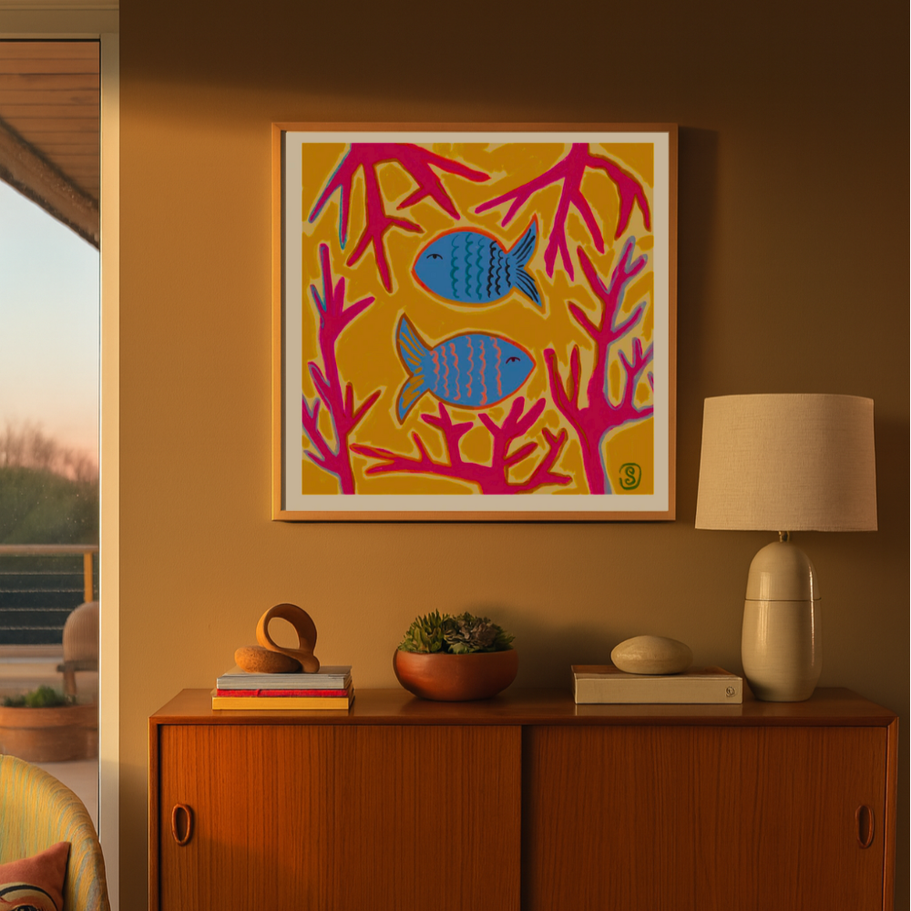 Cuadro "Coral Companions"