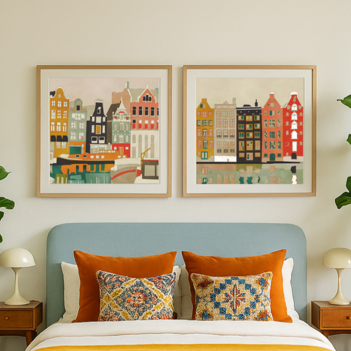 Set de cuadros "Amsterdam Houses"