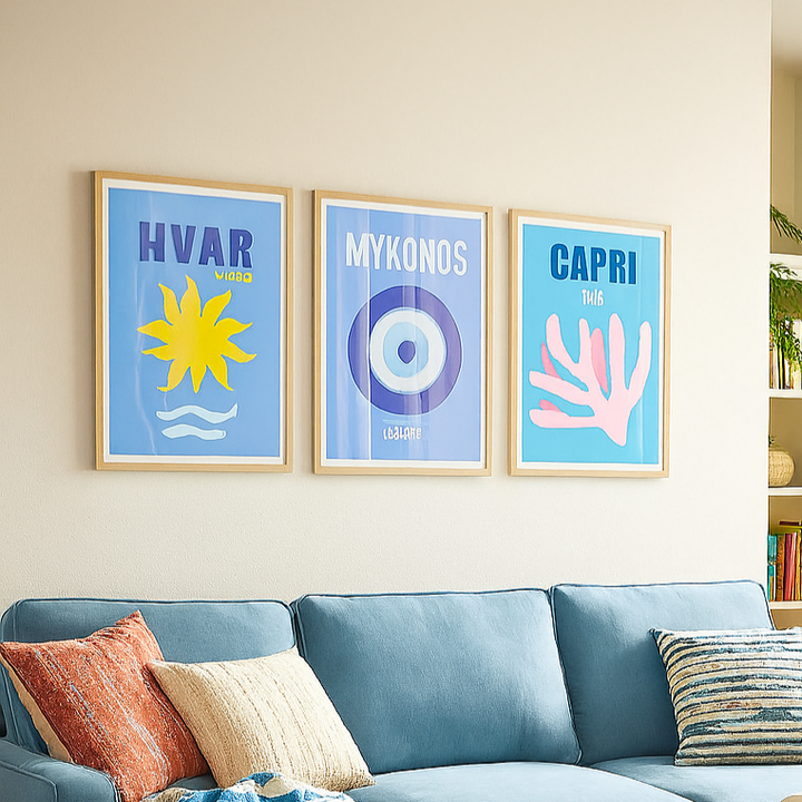Set de cuadros "Mediterranean Getaways"