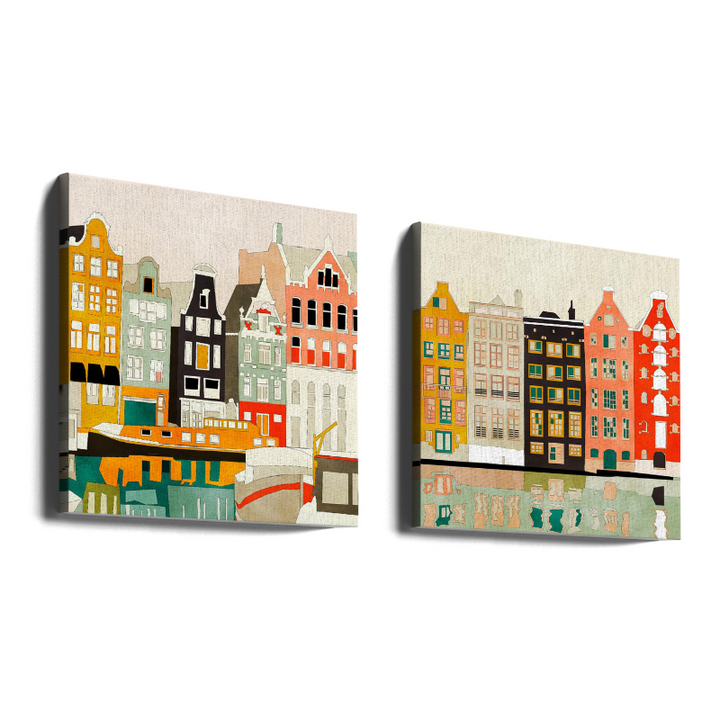 Set de cuadros "Amsterdam Houses"