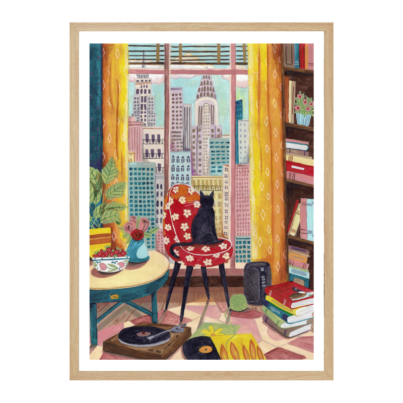 Cuadro "Cat in front of window in New York"