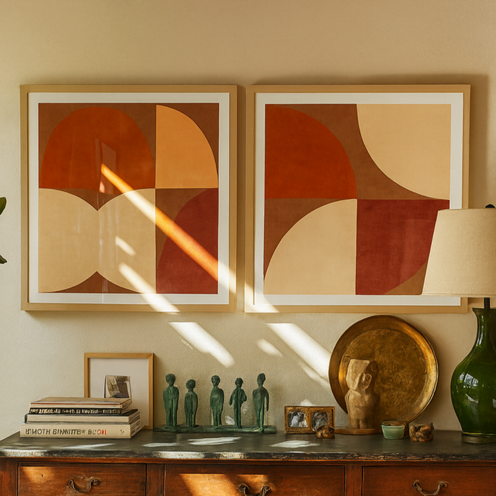Set de cuadros "Autumn Mid Century Earthy"