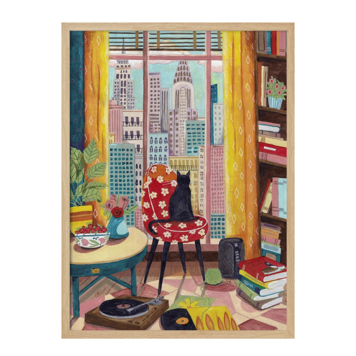 Cuadro "Cat in front of window in New York"